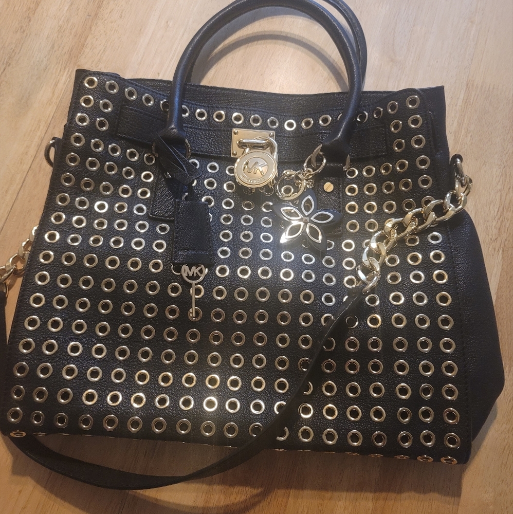 Mk Hamilton large bag w/ gold hardware